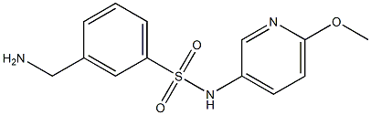 3-(aminomethyl)-N-(6-methoxypyridin-3-yl)benzenesulfonamide 구조식 이미지