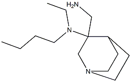3-(aminomethyl)-N-butyl-N-ethyl-1-azabicyclo[2.2.2]octan-3-amine Structure