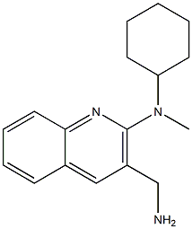 3-(aminomethyl)-N-cyclohexyl-N-methylquinolin-2-amine 구조식 이미지