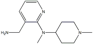 3-(aminomethyl)-N-methyl-N-(1-methylpiperidin-4-yl)pyridin-2-amine 구조식 이미지