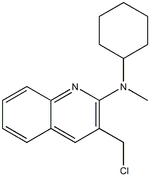3-(chloromethyl)-N-cyclohexyl-N-methylquinolin-2-amine Structure