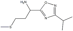 3-(methylsulfanyl)-1-[3-(propan-2-yl)-1,2,4-oxadiazol-5-yl]propan-1-amine Structure