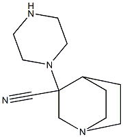 3-(piperazin-1-yl)-1-azabicyclo[2.2.2]octane-3-carbonitrile Structure