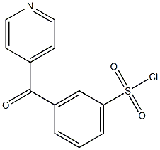 3-(pyridin-4-ylcarbonyl)benzene-1-sulfonyl chloride Structure