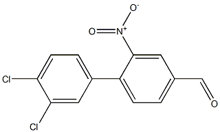 3',4'-dichloro-2-nitro-1,1'-biphenyl-4-carbaldehyde Structure