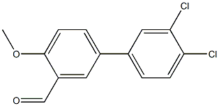 3',4'-dichloro-4-methoxy-1,1'-biphenyl-3-carbaldehyde Structure