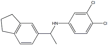 3,4-dichloro-N-[1-(2,3-dihydro-1H-inden-5-yl)ethyl]aniline 구조식 이미지
