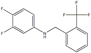 3,4-difluoro-N-{[2-(trifluoromethyl)phenyl]methyl}aniline Structure