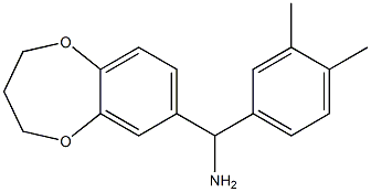 3,4-dihydro-2H-1,5-benzodioxepin-7-yl(3,4-dimethylphenyl)methanamine Structure