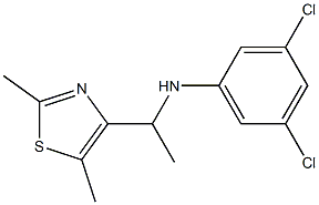3,5-dichloro-N-[1-(2,5-dimethyl-1,3-thiazol-4-yl)ethyl]aniline Structure