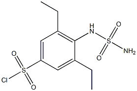 3,5-diethyl-4-(sulfamoylamino)benzene-1-sulfonyl chloride Structure