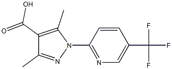 3,5-dimethyl-1-[5-(trifluoromethyl)pyridin-2-yl]-1H-pyrazole-4-carboxylic acid Structure