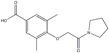 3,5-dimethyl-4-[2-oxo-2-(pyrrolidin-1-yl)ethoxy]benzoic acid Structure
