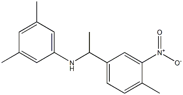 3,5-dimethyl-N-[1-(4-methyl-3-nitrophenyl)ethyl]aniline Structure