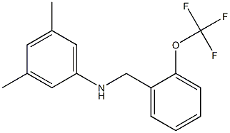 3,5-dimethyl-N-{[2-(trifluoromethoxy)phenyl]methyl}aniline Structure
