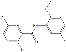 3,6-dichloro-N-(2-methoxy-5-methylphenyl)pyridine-2-carboxamide 구조식 이미지
