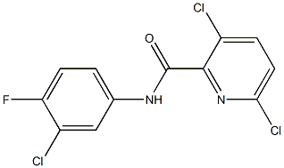 3,6-dichloro-N-(3-chloro-4-fluorophenyl)pyridine-2-carboxamide 구조식 이미지