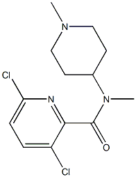 3,6-dichloro-N-methyl-N-(1-methylpiperidin-4-yl)pyridine-2-carboxamide 구조식 이미지