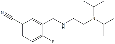 3-[({2-[bis(propan-2-yl)amino]ethyl}amino)methyl]-4-fluorobenzonitrile 구조식 이미지