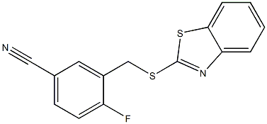 3-[(1,3-benzothiazol-2-ylsulfanyl)methyl]-4-fluorobenzonitrile Structure