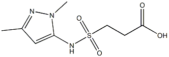 3-[(1,3-dimethyl-1H-pyrazol-5-yl)sulfamoyl]propanoic acid Structure