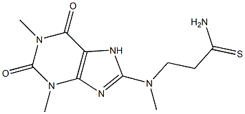3-[(1,3-dimethyl-2,6-dioxo-2,3,6,7-tetrahydro-1H-purin-8-yl)(methyl)amino]propanethioamide 구조식 이미지