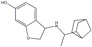 3-[(1-{bicyclo[2.2.1]heptan-2-yl}ethyl)amino]-2,3-dihydro-1-benzofuran-6-ol Structure