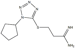 3-[(1-cyclopentyl-1H-1,2,3,4-tetrazol-5-yl)sulfanyl]propanimidamide Structure