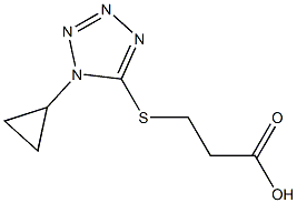 3-[(1-cyclopropyl-1H-tetrazol-5-yl)thio]propanoic acid Structure