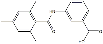3-[(2,4,6-trimethylbenzene)amido]benzoic acid Structure