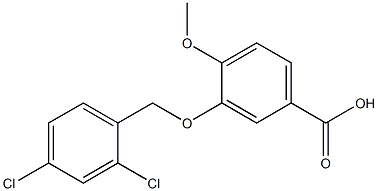 3-[(2,4-dichlorophenyl)methoxy]-4-methoxybenzoic acid 구조식 이미지