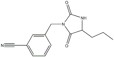 3-[(2,5-dioxo-4-propylimidazolidin-1-yl)methyl]benzonitrile 구조식 이미지