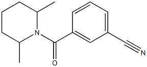 3-[(2,6-dimethylpiperidin-1-yl)carbonyl]benzonitrile Structure