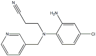 3-[(2-amino-4-chlorophenyl)(pyridin-3-ylmethyl)amino]propanenitrile 구조식 이미지