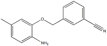 3-[(2-amino-5-methylphenoxy)methyl]benzonitrile Structure