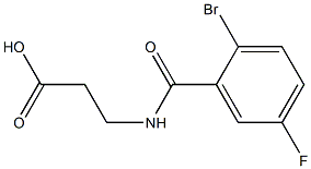3-[(2-bromo-5-fluorobenzoyl)amino]propanoic acid Structure