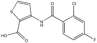 3-[(2-chloro-4-fluorobenzoyl)amino]thiophene-2-carboxylic acid Structure