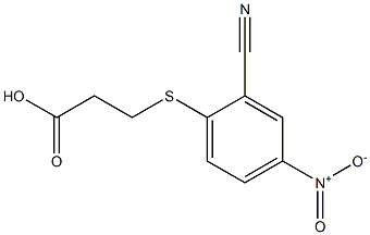 3-[(2-cyano-4-nitrophenyl)thio]propanoic acid Structure