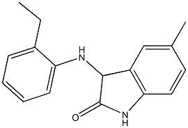 3-[(2-ethylphenyl)amino]-5-methyl-2,3-dihydro-1H-indol-2-one Structure