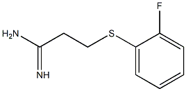 3-[(2-fluorophenyl)sulfanyl]propanimidamide 구조식 이미지