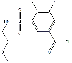 3-[(2-methoxyethyl)sulfamoyl]-4,5-dimethylbenzoic acid Structure