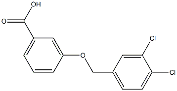 3-[(3,4-dichlorophenyl)methoxy]benzoic acid Structure