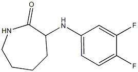 3-[(3,4-difluorophenyl)amino]azepan-2-one Structure