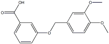 3-[(3,4-dimethoxyphenyl)methoxy]benzoic acid 구조식 이미지