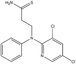 3-[(3,5-dichloropyridin-2-yl)(phenyl)amino]propanethioamide 구조식 이미지