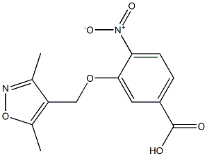 3-[(3,5-dimethylisoxazol-4-yl)methoxy]-4-nitrobenzoic acid Structure