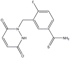 3-[(3,6-dioxo-3,6-dihydropyridazin-1(2H)-yl)methyl]-4-fluorobenzenecarbothioamide 구조식 이미지