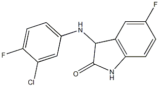 3-[(3-chloro-4-fluorophenyl)amino]-5-fluoro-2,3-dihydro-1H-indol-2-one 구조식 이미지