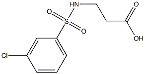 3-[(3-chlorobenzene)sulfonamido]propanoic acid Structure