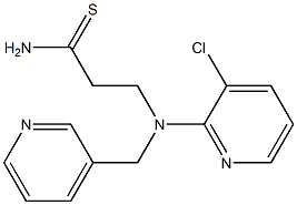 3-[(3-chloropyridin-2-yl)(pyridin-3-ylmethyl)amino]propanethioamide Structure